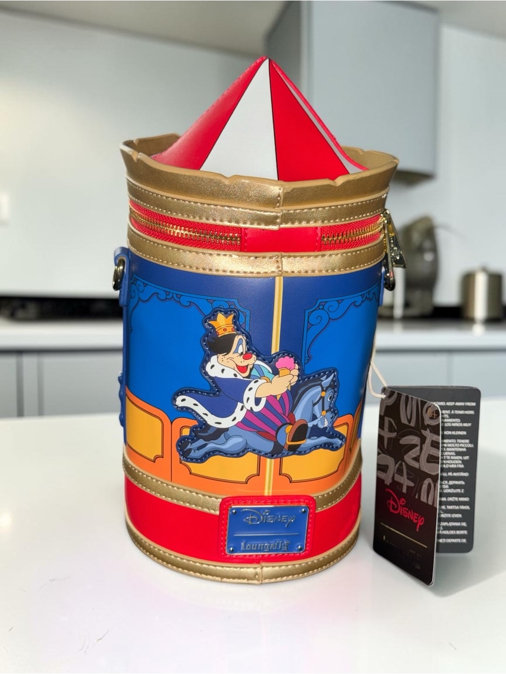 Loungefly Brave Little Taylor Mickey & Minnie Carousel  Crossbody Bag
